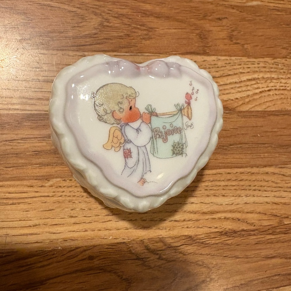 Precious Moments Heart-Shaped Porcelain Box